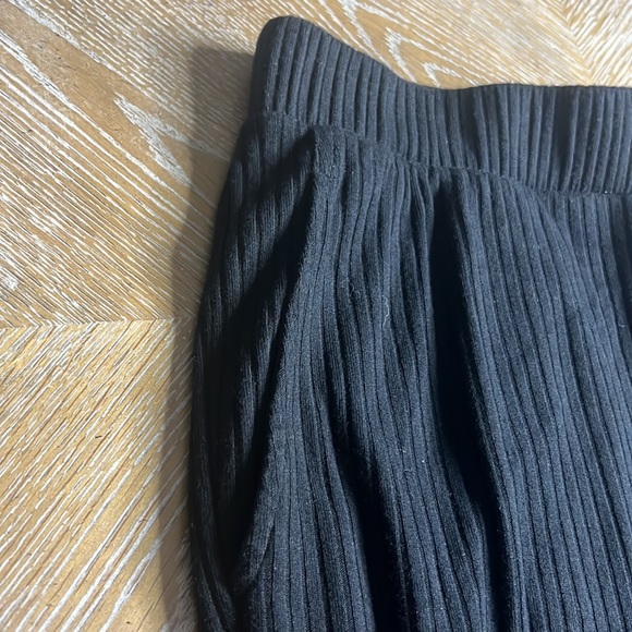 N:PHILANTHROPY Black Talker Rib-Knit Ruffle Hem Pants M - Picture 11 of 14